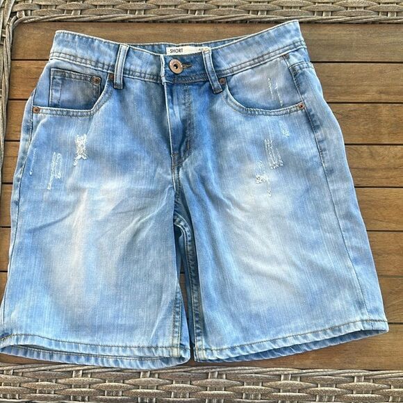 Cotton On Blue Distressed Shorts 6 - Picture 1 of 5